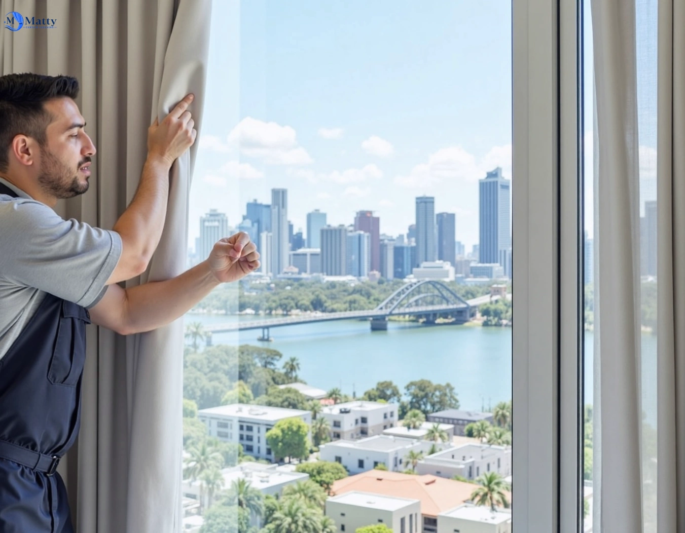 Professional curtain steam cleaning service ermington-nsw QLD by Matty Curtain Cleaning