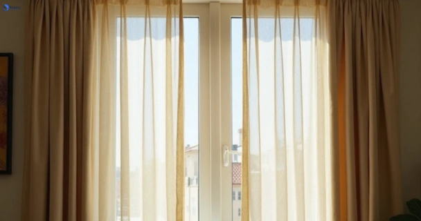 Dull dusty drapes in ermington-nsw before professional cleaning